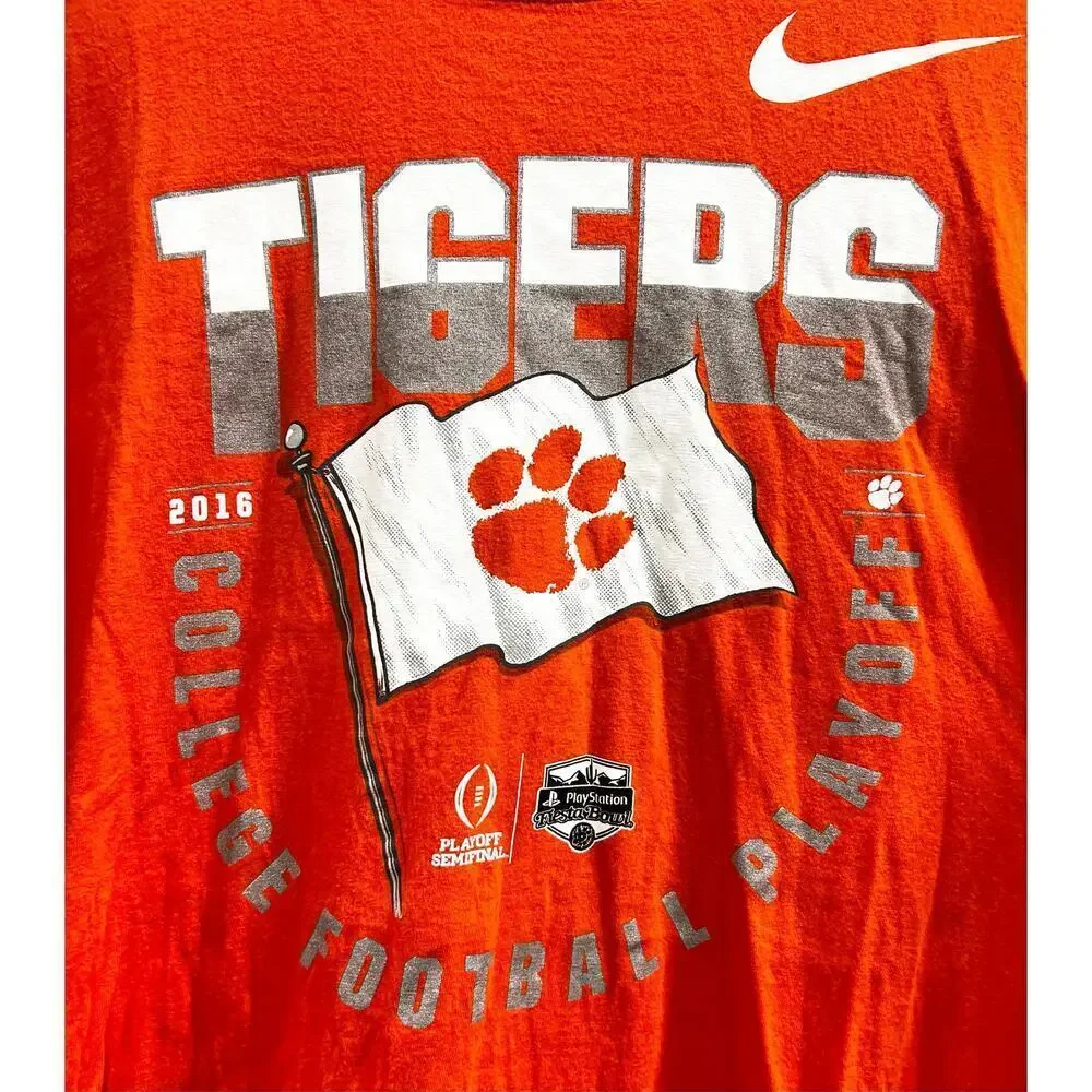 NIKE Clemson Tigers 2016 women’s Iren Orange Short sleeve football tee sz L